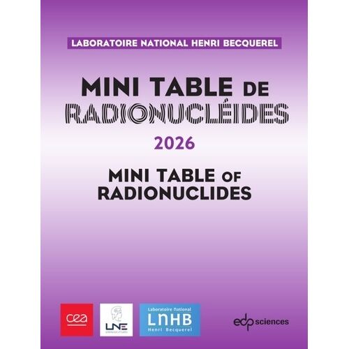 Mini Table De Radionucléides 2026 - 2026