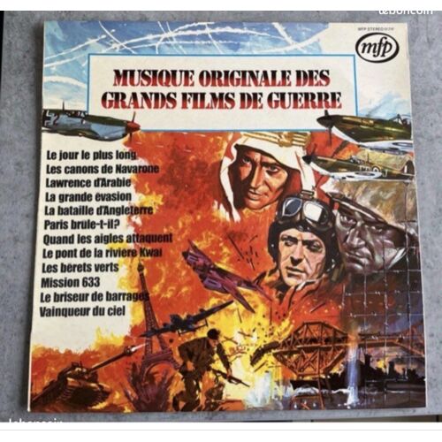 Disque 33 T Vinyle Musique Originale Des Grands Films De Guerres 