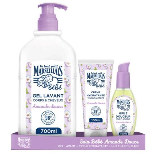 Bundle Soin Complet Le Tout Petit Marseillais : Gel Douche Lavant Doux Corps 