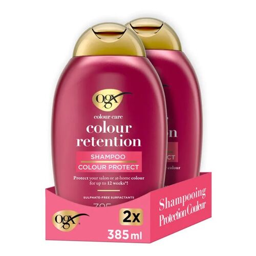 Ogx Lot De 2 Shampooing Colour Retention, 385ml ¿ Shampoing Protecteur Pour Prolonger La Couleur 