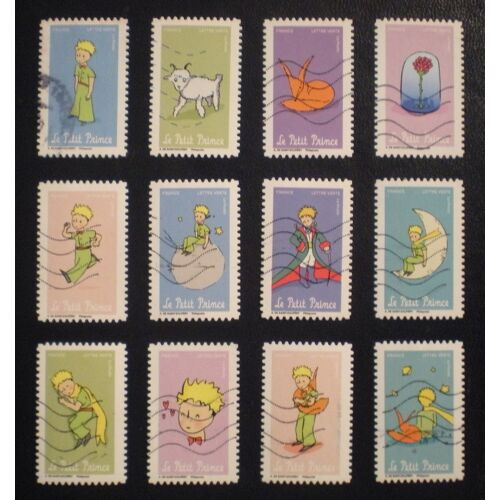 Le Petit Prince - 75 Ans - Série Complète De 12 Timbres Oblitérés - France - Année 2021