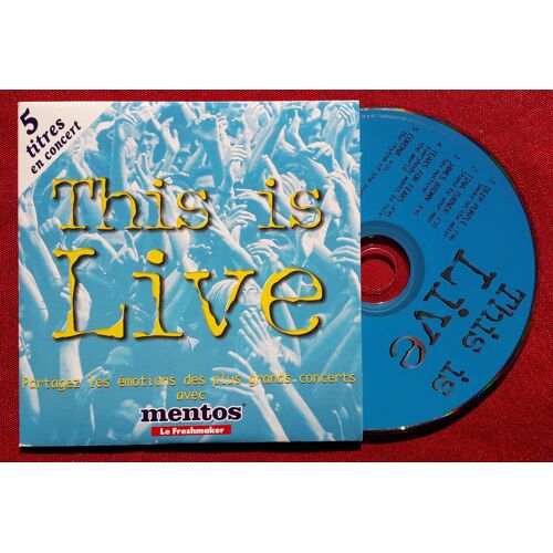 Mentos : This Is Live - Cd 5 Titres En Concert Avec Deep Purple / Tina Turner / James Brown / Tears For Fears / Corona