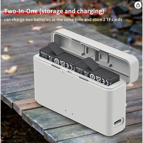 Chargeur de Batterie pour Insta360 Ace Pro 2,Ace Pro,Ace,Dual Battery Charger + Lot de 2 batteries de rechange 2400 mAh