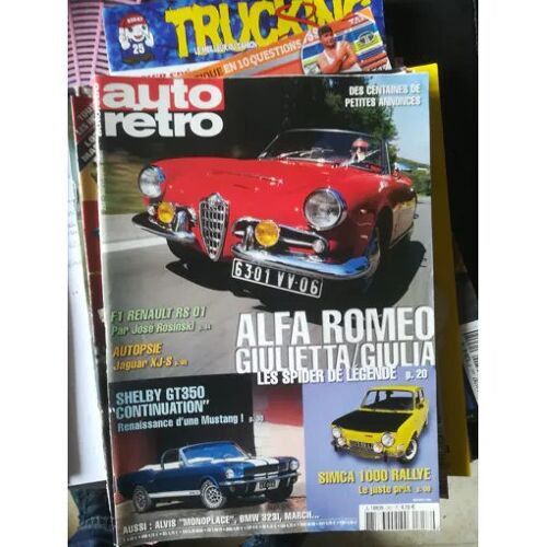 Auto Retro 257 De 2002 Alfa Giulia Spider,Shelby Gt350 Cabrio,Alvis Monoplace,Jaguar Xjs,Renault F1 Rs01/04,Simca 1000 Rallye,Bmw 323i E21
