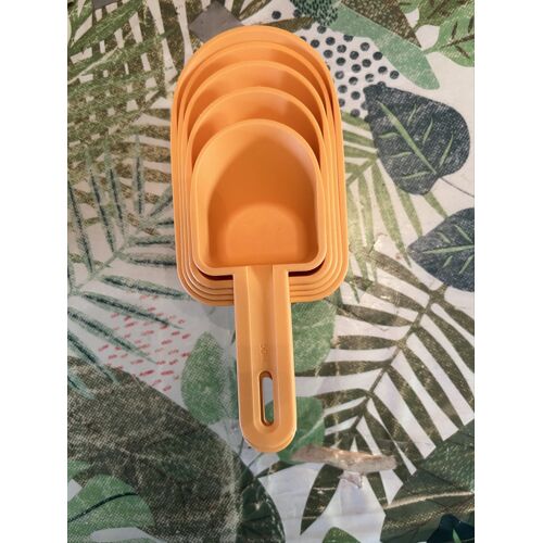 Lot De 5 Grandes Cuillères Mesures Tupperware Orange 