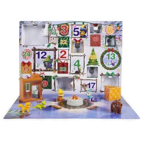 PAW Patrol - PAT PATROUILLE - CALENDRIER DE L'AVENT PAT PATROUILLE - Calendrier de L'Avent pour Noël 24 Surprises, Figurines et Accessoires Exclusifs - Jouet Pat Patrouille - Jouet Enfant 3 Ans et +