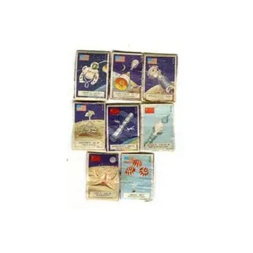 Lot De 8 Etiquettes De Boîte D' Allumettes - Série Espace