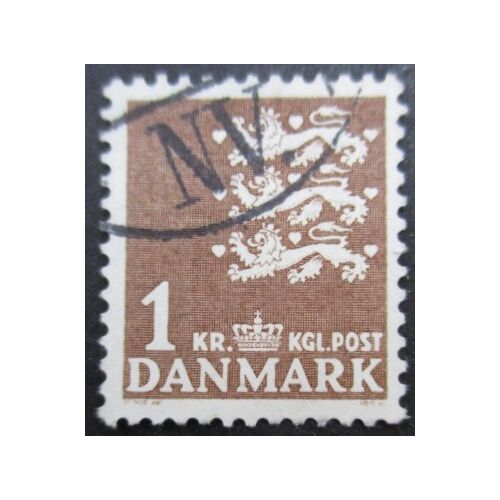 Danemark N°304a Fluo Armoirie Oblitéré