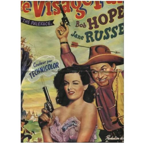 Affichette - " Le Visage Pâle " - Bob Hope / Jane Russel