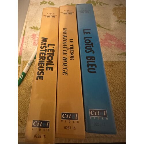 Lot 3 Cassettes Tintin Vhs