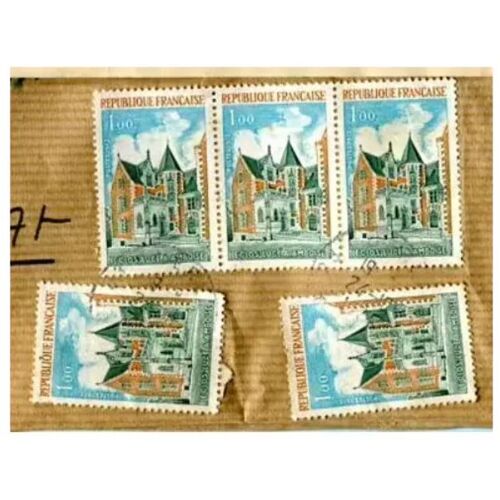 6 Timbres Oblitérés - Sur Papier Kraft - " Le Clos-Lucé A Amboise " - 1973