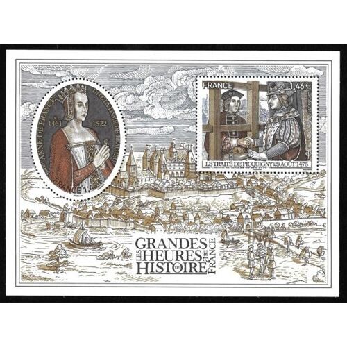 Les Grandes Heures De L'Histoire De France (6) : Anne De France Et Traité De Picquigny Feuillet 5161 Année 2017 N° 5161 5162 Yvert Et Tellier Luxe