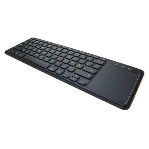 exertis Connect - Clavier - avec pavé tactile à 2 boutons - sans fil - 2.4 GHz - AZERTY - Français - noir