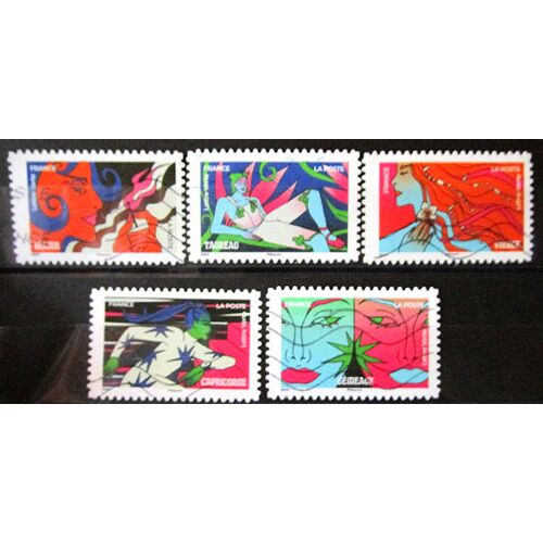 2026. Timbres Autoadhésifs: 5 Signes Du Zodiaque.