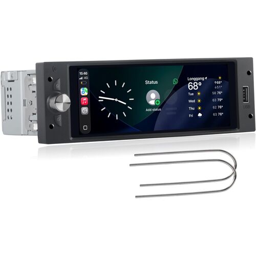 Simple Din Autoradio Linux Pour Peugeot 206 207 308 3008 Citroën C2 C3 C4 Picasso Avec Carplay Sans Fil Et Android Auto, Démarrage En 2 Secondes, Commandes Par Boutons Physiques, Plug &amp; Play