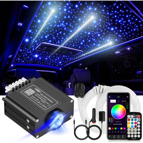 Chinly Ciel Étoilé Pour Voiture 16w, Améliorée Twinkle Et Meteor (2-En-1) 550pcs × 0,75mm × 3m, Avec App/Télécommande/Commande Par Musique/Voix, Pour Théâtre, Chambre À Coucher Et Plafonds