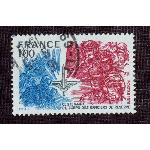 France N° 1890 Oblitéré De 1976 - 1f « Centenaire Du Corps Des Officiers De Réserve »