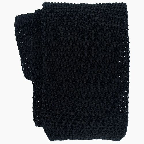 Cravate Soie Unie Noire