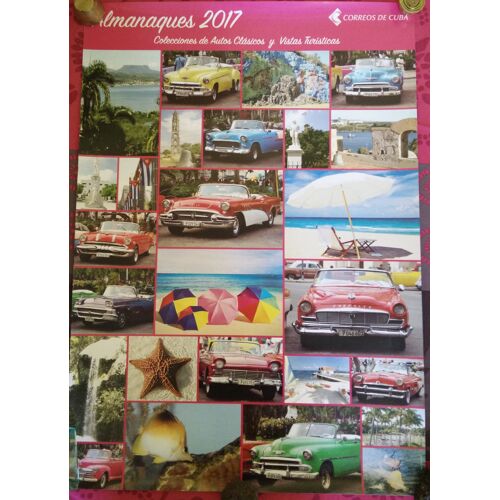 Poster Voitures Américaines Et Vues Touristiques Cuba
