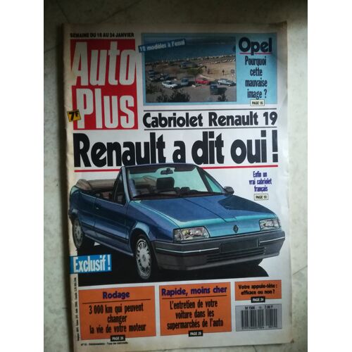 Auto Plus 19 De 1989 Opel Corsa 1.2s Viva,1.5 Td Gl,Gsi,Kadett 1.6s Gl,1.5 Td Gl,Gsi 16v,Vectra 1.4 Gl,2.0 Cd,Omega 2.0i Gls,2.3 Td Gls,3000i,Senator Cd,Renault 21 Nevada Txe,Passat Break Cl,Ax 10 Re