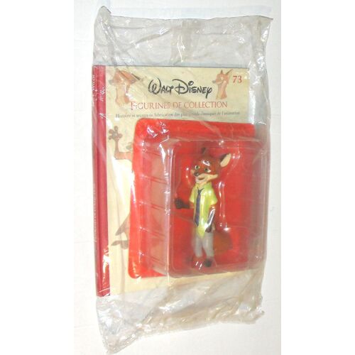 Figurine Renard Nick Wilde Zootopie Disney + Livre Histoires Et Secrets Collection Résine Hachette N°73 Zootopia