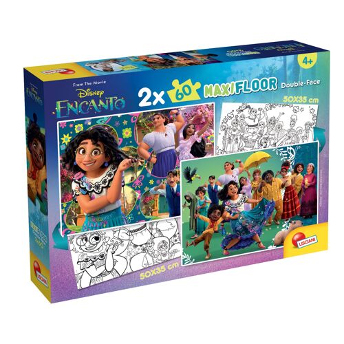 Lisciani Giochi- Disney Puzzle DF Maxifloor 2 x 60 Encanto 98163 Multicolore