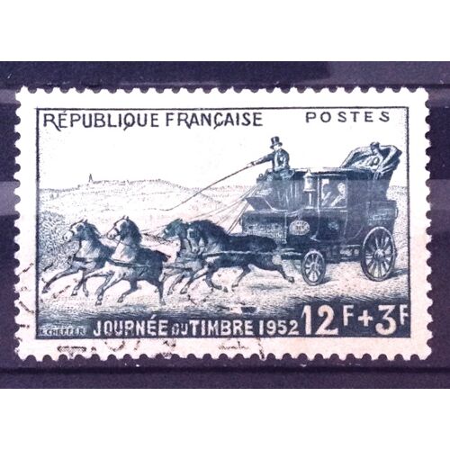 Journée Timbre 1952 - Malle-Poste 12f+3f (Superbe N° 919) Obl - Cote 5,50 - France Année 1952 - N25284
