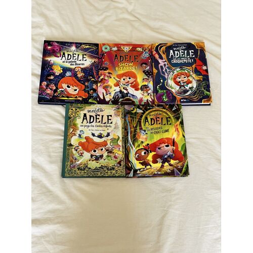 Lot De 5 Livres Mortelle Adèle : Adèle Eu Pays Des Contes Défaits / Adèle Et Les Reliques Du Chat Lune / Adèle Sur Les Traces Du Croquepote / Adèle Show Bizarre / Adèle Et La Galaxie Des Bizarres 
