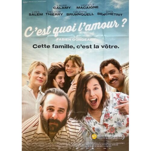 C’Est Quoi L’Amour ? - Affiche Originale De Cinéma Pliée - Format 120x160 Cm - Un Film De Fabien Gorgeart Avec Laure Calamy, Vincent Macaigne, Lyes Salem, Mélanie Thierry - Année 2026