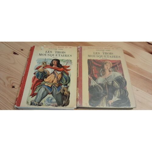 Lot De 2 Tomes Les Trois Mousquetaires Rouge Et Or (1952)