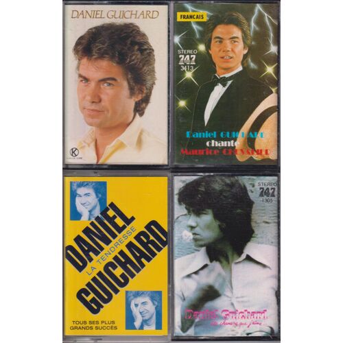 Daniel Guichard Lot De 4 K7 Cassettes Audio Dont 2 Rare Label Tape .