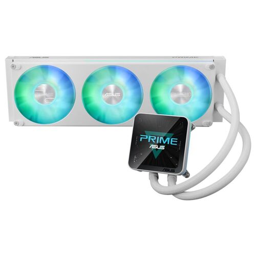 ASUS Prime LC II 360 ARGB LCD - White Edition - système de refroidissement liquide de processeur - Taille de radiateur : 360 mm - (pour : AM4, AM5, LGA1851, LGA1700) - cuivre - 3 x 120 mm - blanc