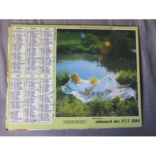 Ancien Calendrier Des Postes 1984