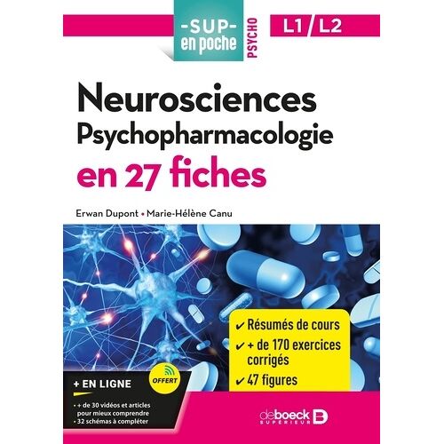 Neurosciences - Psychopharmacologie En 27 Fiches - Licences 1 Et 2