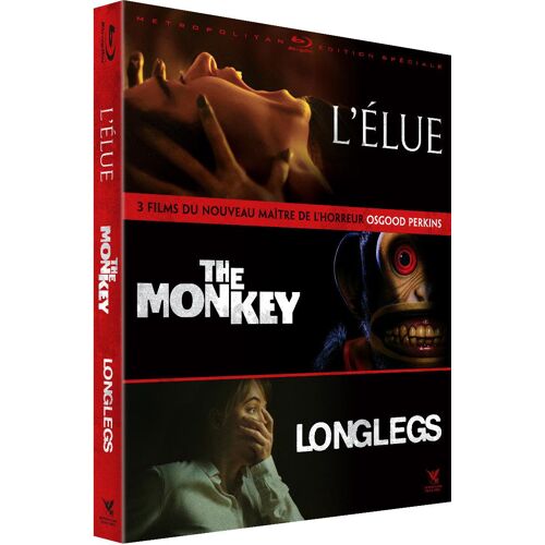 3 Films Du Nouveau Maître De L'horreur Osgood Perkins : L'élue + The Monkey + Longlegs - Blu-Ray