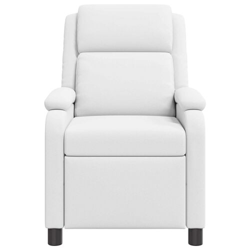 vidaXL Fauteuil inclinable Blanc Simili cuir