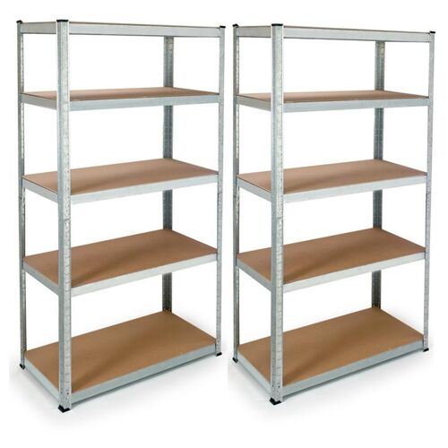 BUT 3662897020348 étagère fonctionnelle Panneau aggloméré Métal Gris, Bois naturel