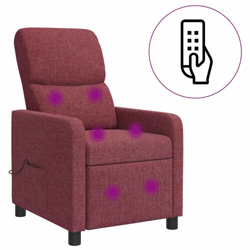 vidaXL Fauteuil inclinable Bordeaux Tissu