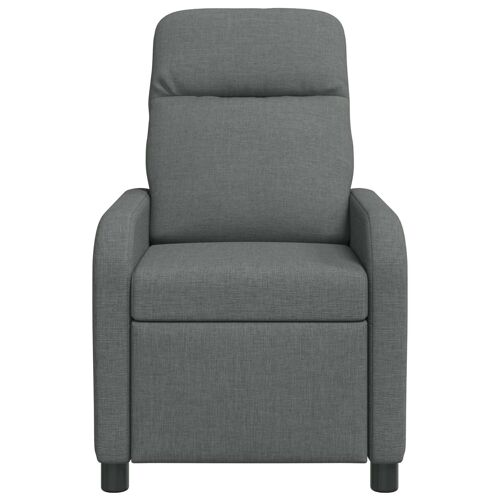 vidaXL Fauteuil inclinable Gris foncé Tissu