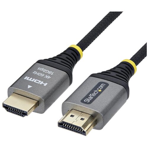 StarTech.com Câble HDMI Haute Vitesse Certifié Premium 3m (10ft), Ultra Flexible, 4K 60Hz/1440p 144Hz avec HDR10/ARC, 18Gbps, Cordon HDMI Tressé Haute Flexibilité