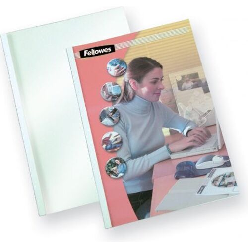 Fellowes - Papier - 9.53 mm - 215.9 x 297.4 mm - 90 feuilles - noir, transparent - 10 unités couverture à reliure thermique
