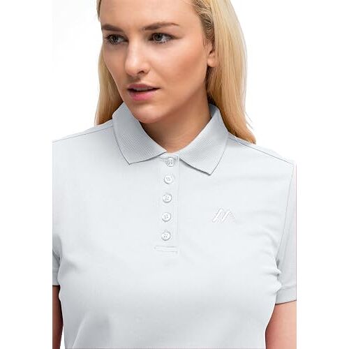 Maier Sports - Women's Ulrike - Polo Taille 48, Blanc/Gris