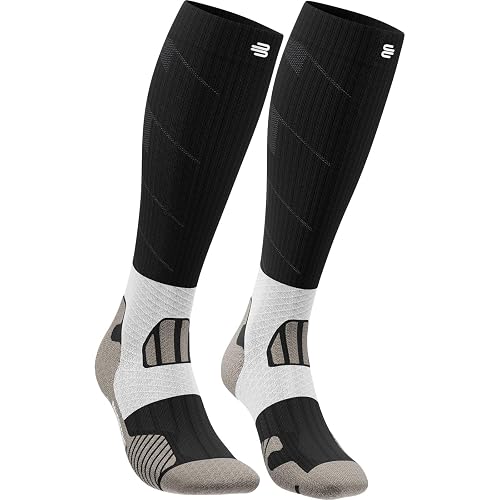Bauerfeind Sports - Trail Run Compression Socks - Chaussettes De Running Taille 46-49 - S: 31-36 Cm, Noir/Gris
