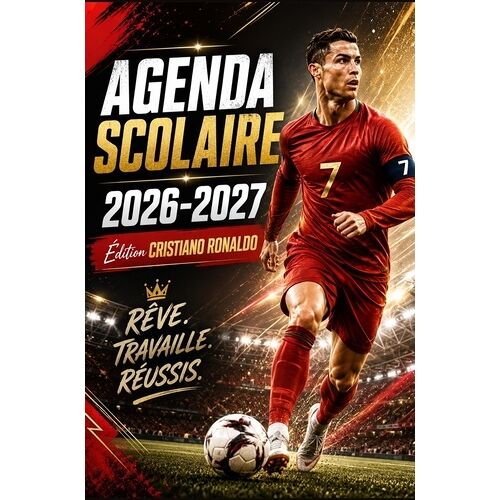 Agenda Scolaire Cristiano Ronaldo 2026-2027 - Organiseur Scolaire Français De Septembre 2026 À Juillet 2027 - 290 Pages, Format 6×9