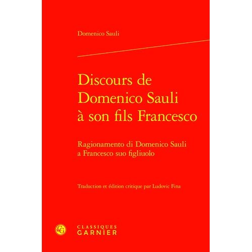 Discours De Domenico Sauli À Son Fils Francesco