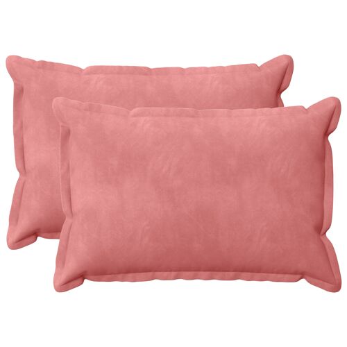 Vidaxl Housse De Coussin 2 Pcs Houten Rose 30 X 50 Cm Velours
