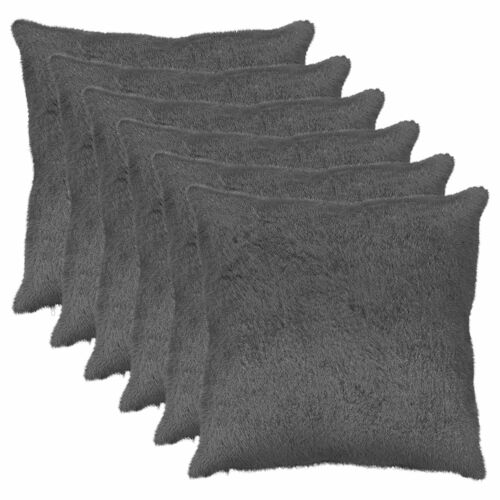 Vidaxl Housse De Coussin 6 Pc Heerlen Gris Foncé 80 X 80 Cm