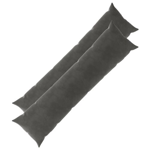 Vidaxl Housse De Coussin 2 Pcs Heerlen Gris Foncé 40 X 145 Cm Velours