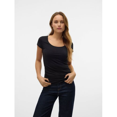 Vero Moda 5713020211220 Chemise Et Haut Tee-Shirt Manche Courte Coton, Elastane - L