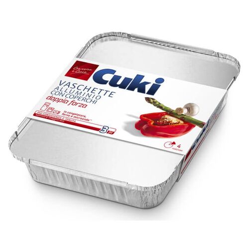 CUKI 8003980100212 boite de stockage de nourriture jetable Aluminium Argent